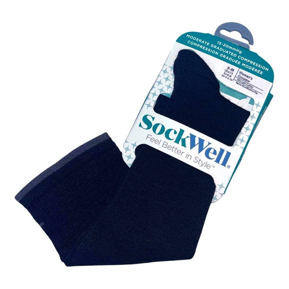 Sockwell Women's Size S/M Circulator Graduated Compression Socks Black
